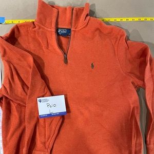 Polo Ralph Lauren 1/4 Zip Sweatshirt Orange L